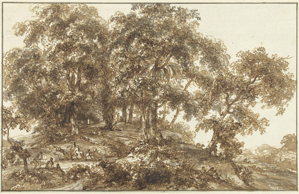 Detail of Landscape with trees group by Jurriaan Andriessen