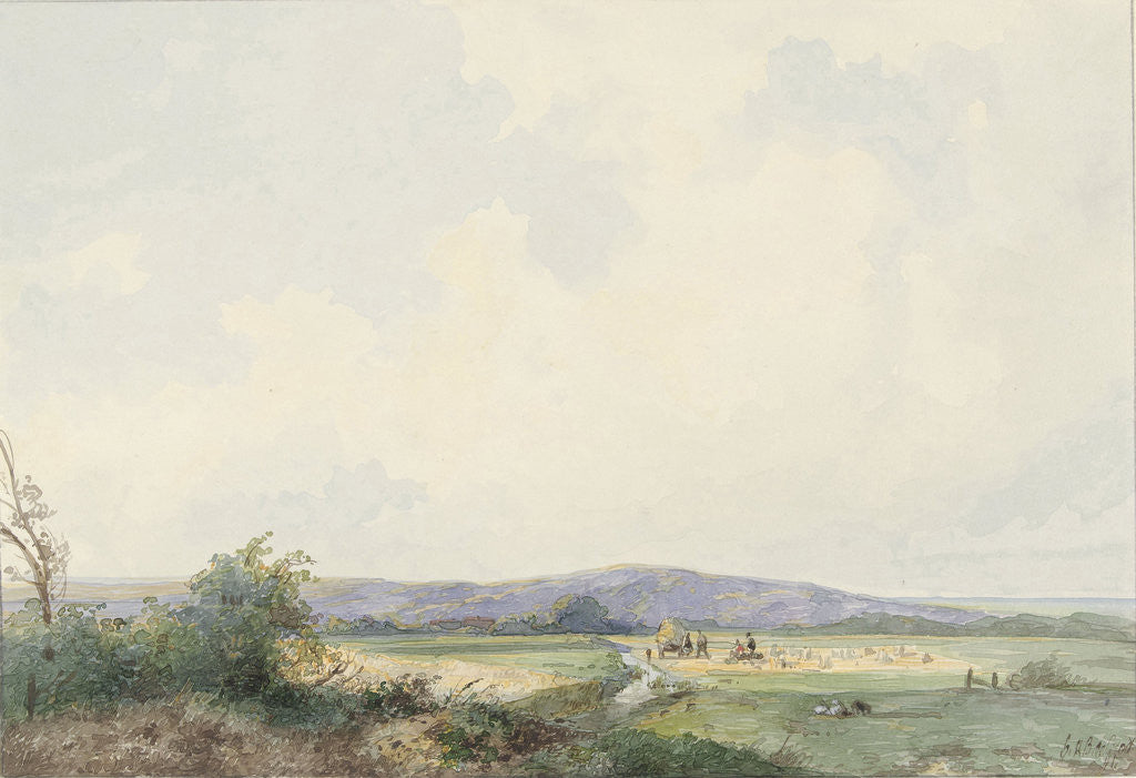 Detail of Landscape with pastures by Frans Arnold Breuhaus de Groot