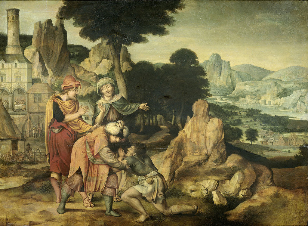 Detail of Parable of the Prodigal Son by Cornelis Massijs