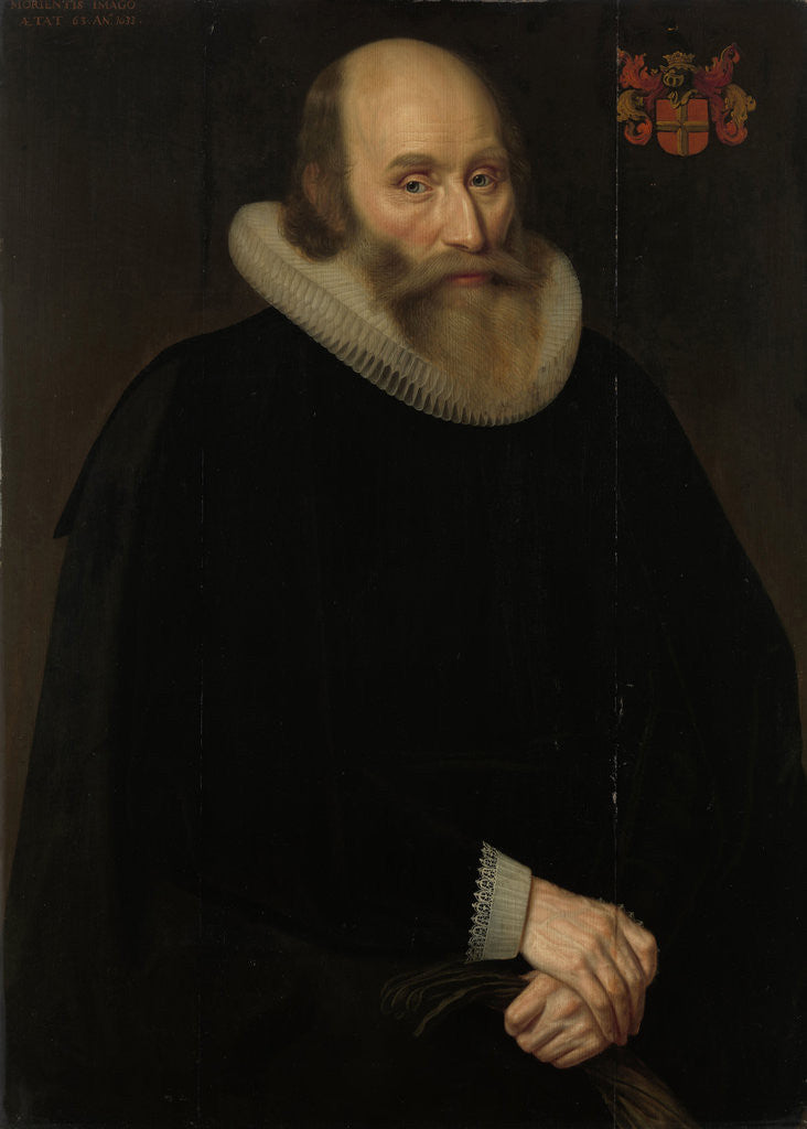 Detail of Portrait of Antonius Antonides van der Linden, Physician in Amsterdam, The Netherlands by Hendrik Meerman