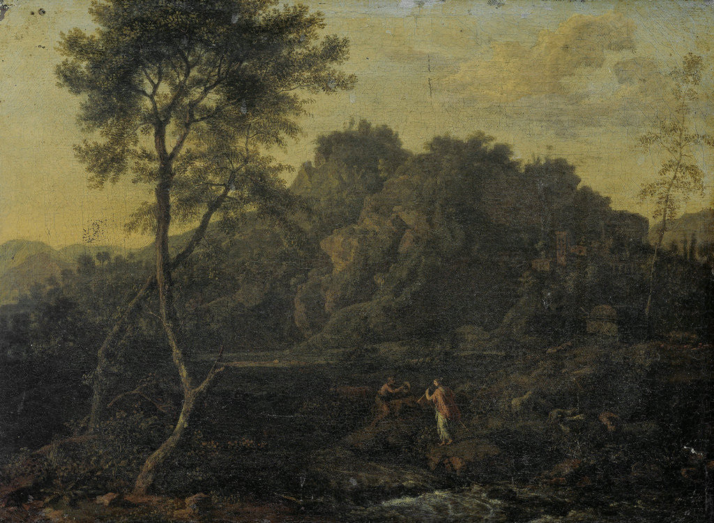 Detail of Landscape with Diana and Calliope by Abraham Genoels