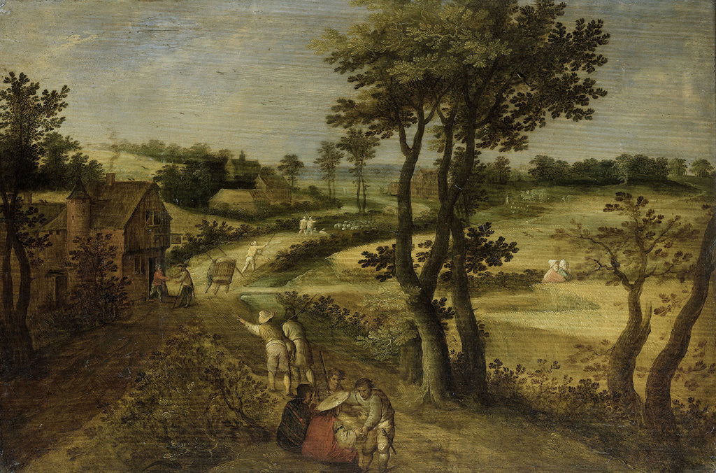 Detail of Landscape with Corn Fields by Jacob Savery II