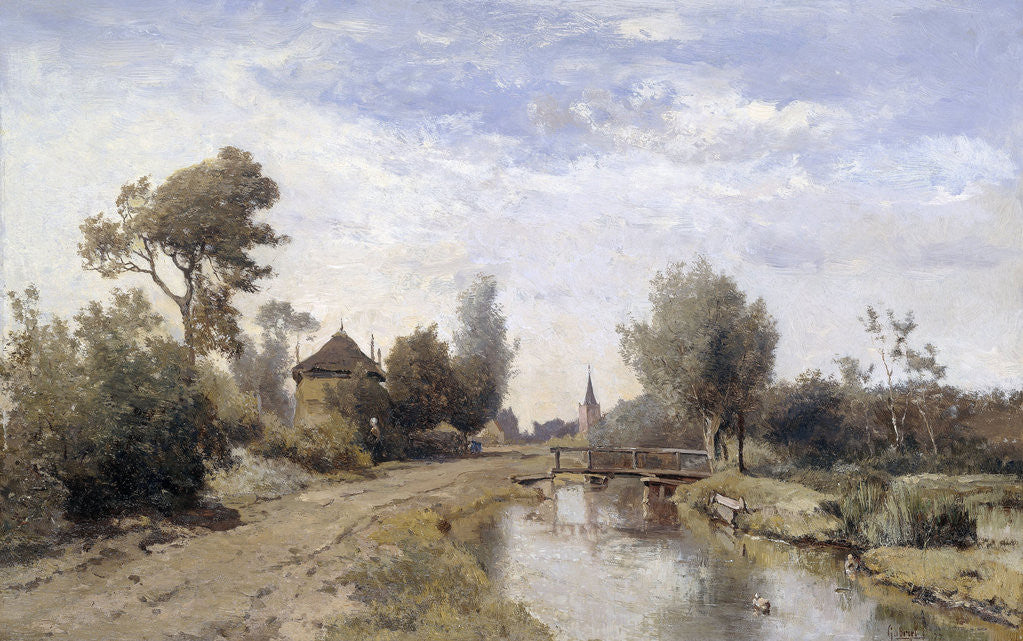 Detail of Landscape near Kortenhoef, The Netherlands by Paul Joseph Constantin Gabriël