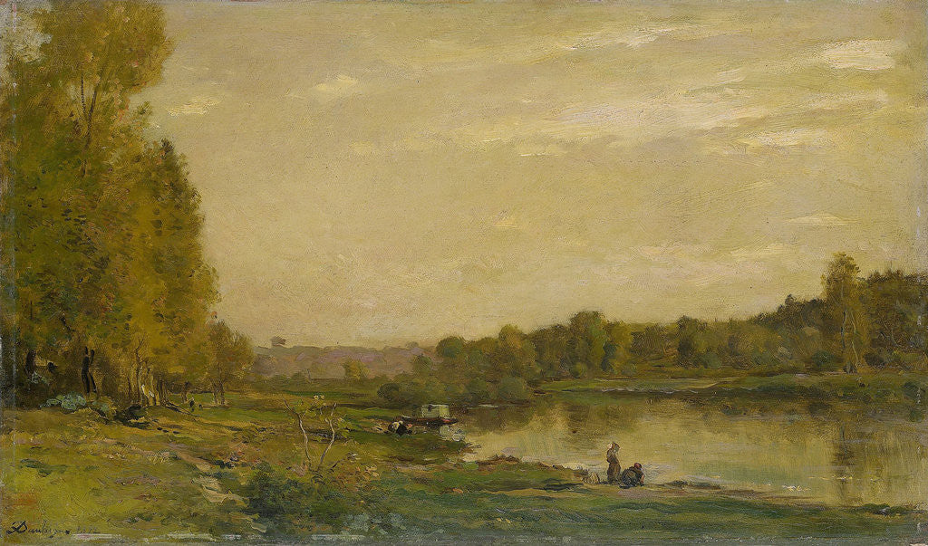 Detail of Landscape on the Oise France by Charles François Daubigny