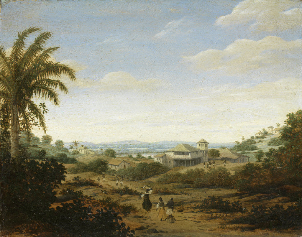 Detail of Landscape on the Rio Senhor de Engenho, Brazil by Frans Jansz Post