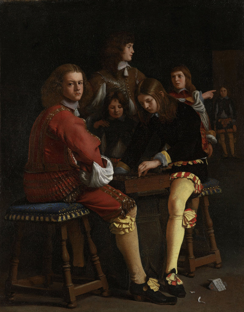 Detail of The Draughts Players by Michael Sweerts