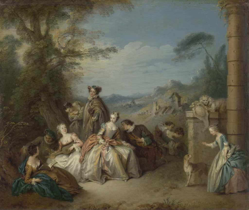 Detail of Fête galante in a Landscape by Jean Baptiste François Pater