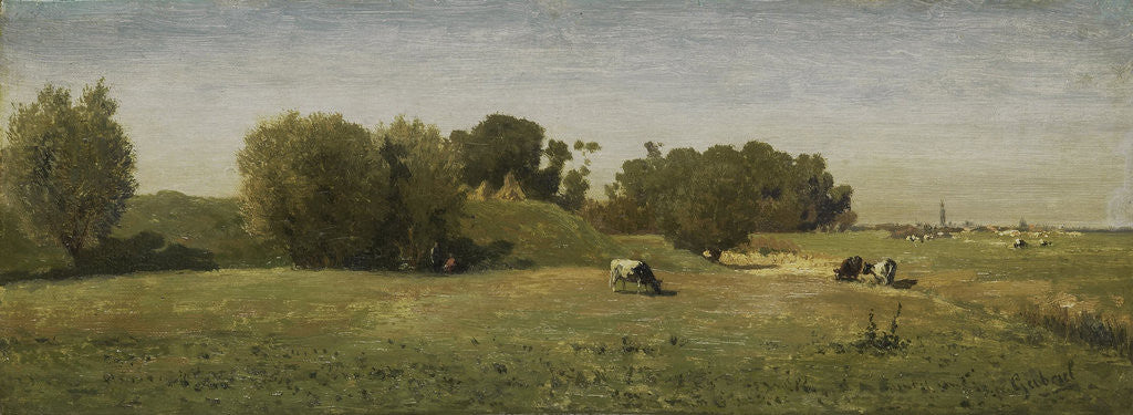 Detail of Landscape near Abcoude, The Netherlands by Paul Joseph Constantin Gabriël