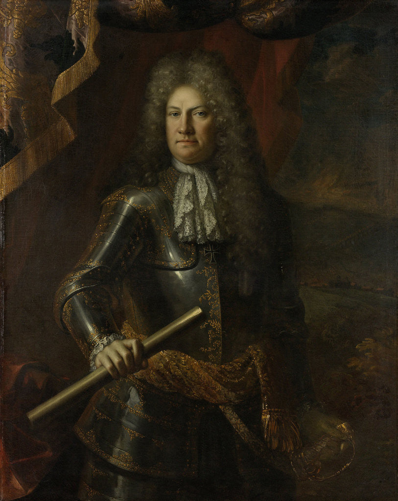 Detail of Portrait of Lieutenant-General Godard van Reede, Lord of Amerongen by Adriaen van der Werff