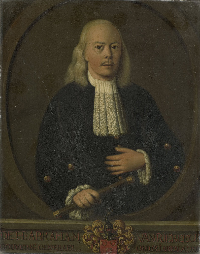 Detail of Portrait of Abraham van Riebeeck, Governor-General of the Dutch East Indies by Anonymous