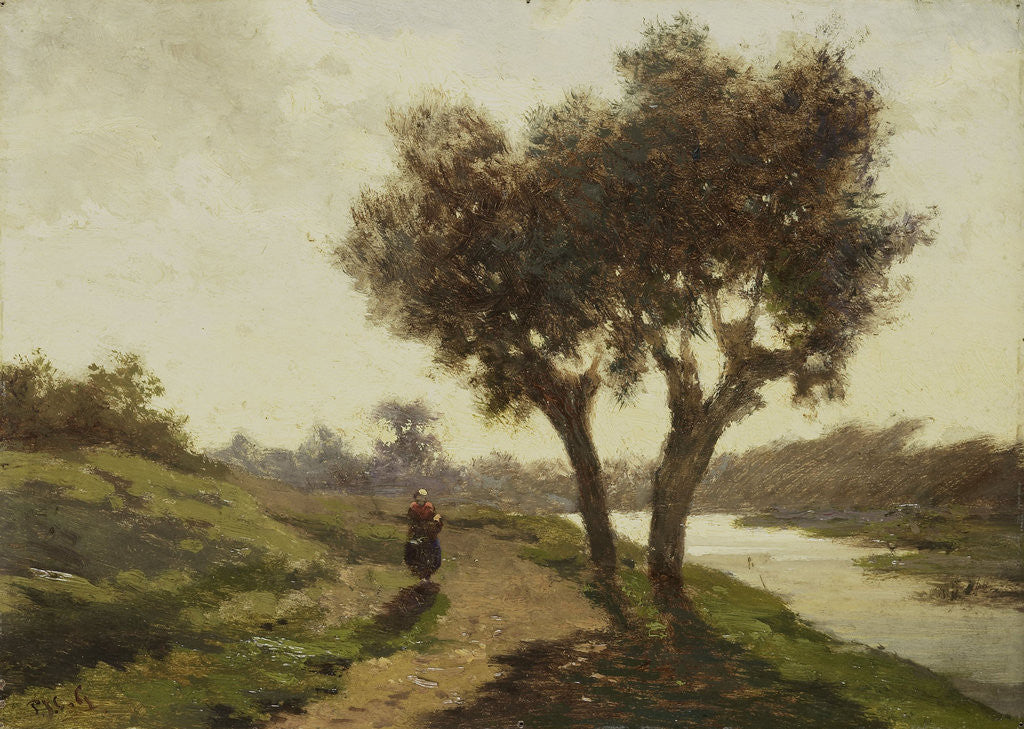 Detail of Landscape with two Trees by Paul Joseph Constantin Gabriël