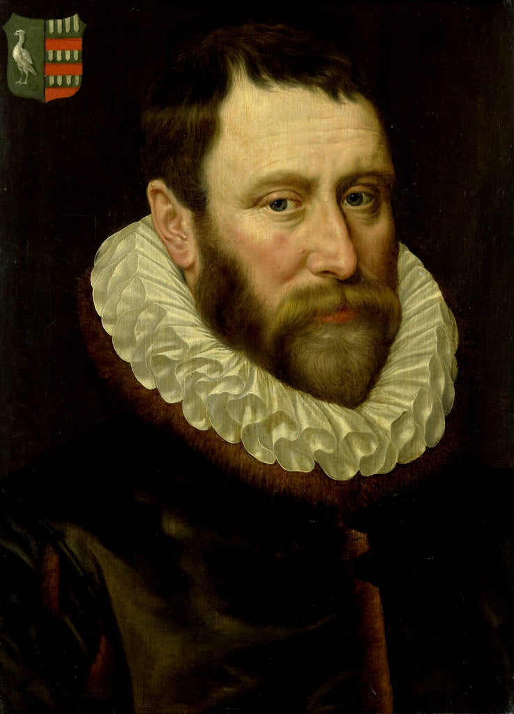 Detail of Portrait of Jacob Bas Claesz, Burgomaster of Amsterdam by Adriaen Thomasz. Key