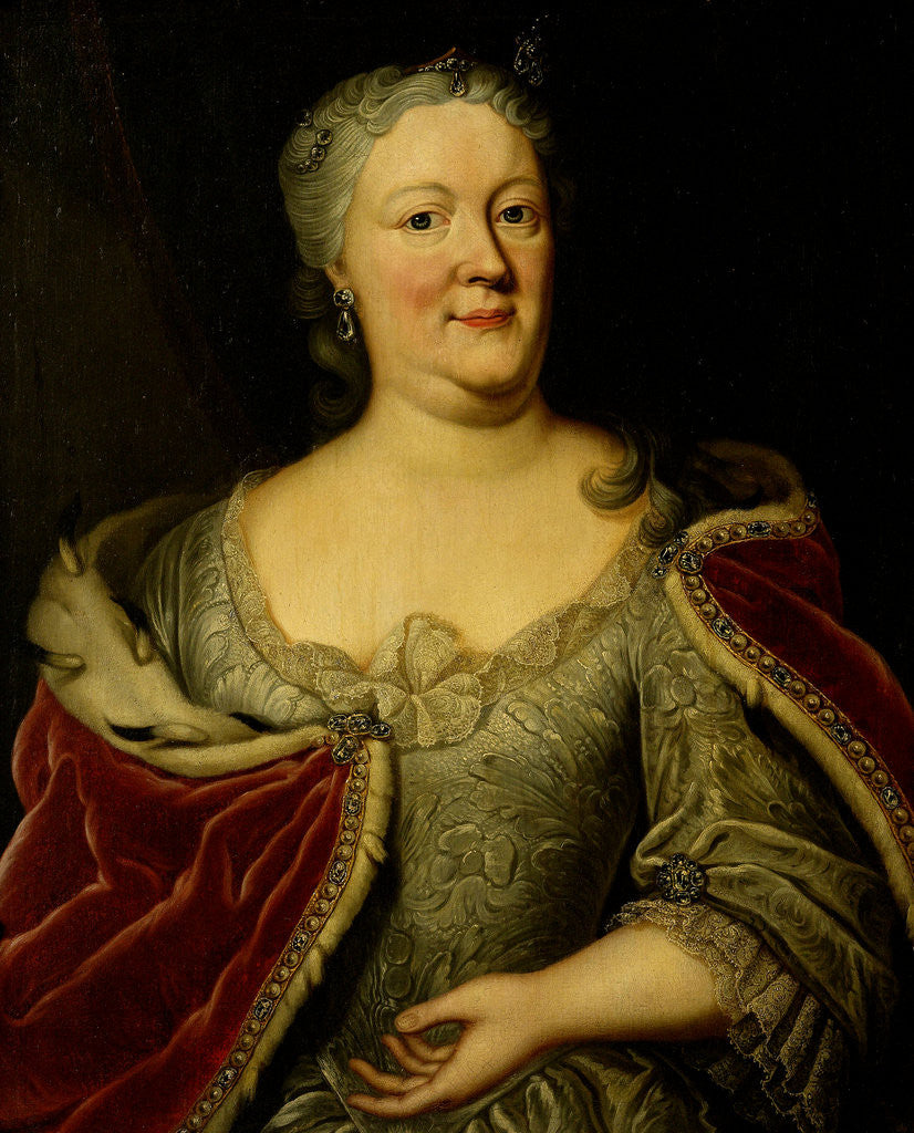 Detail of Portrait of Maria Louisa van Hessen-Kassel by Johann Philipp Behr