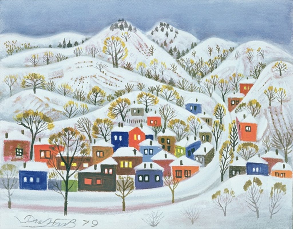 Detail of Winter, 1979 by Radi Nedelchev