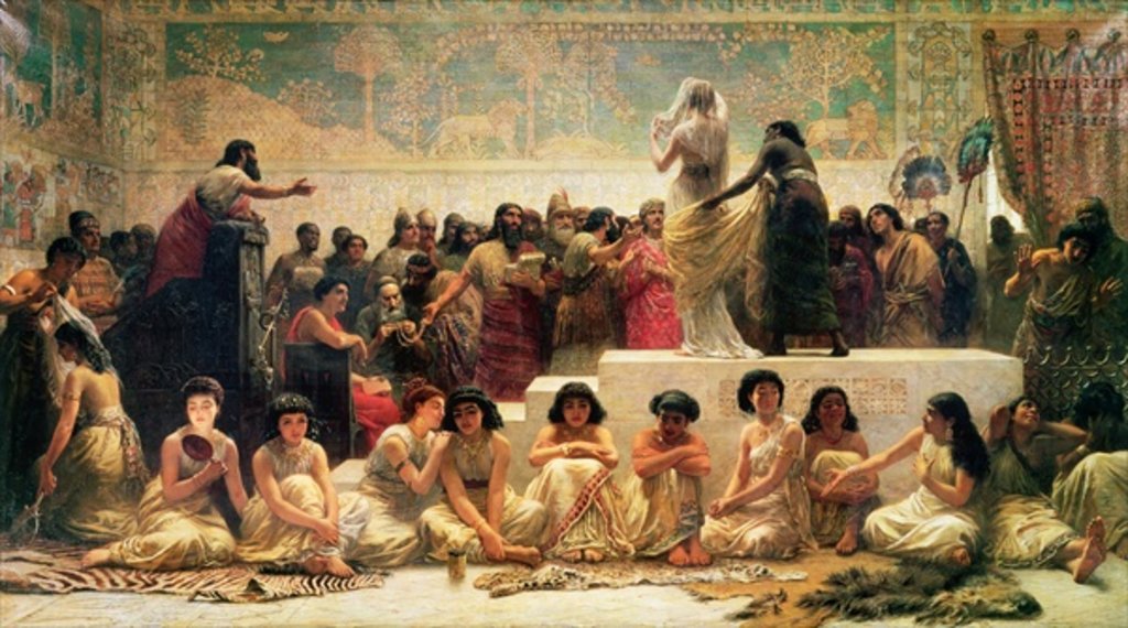 Detail of The Babylonian Marriage Market, 1875 by Edwin Longsden Long