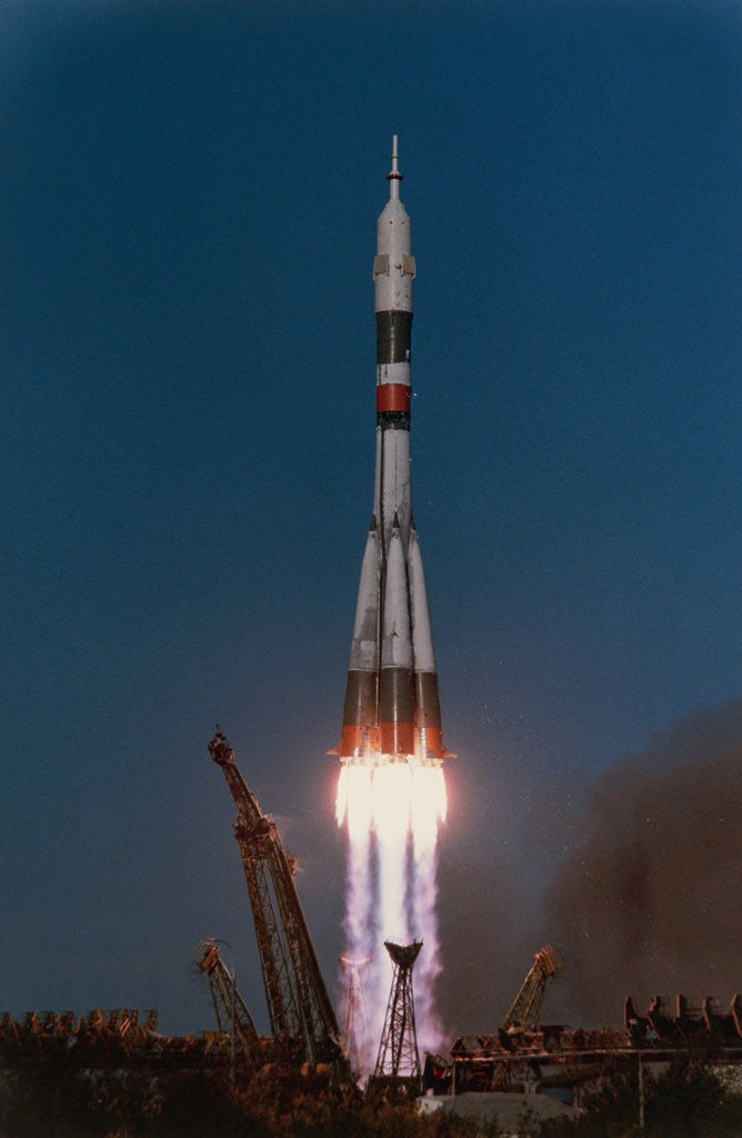 Detail of Launch of Soyuz T-13 by Corbis