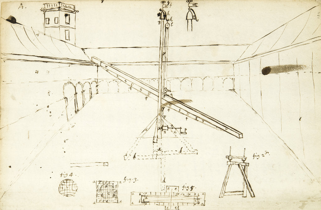 Detail of Telescope at Gresham College by Robert Hooke