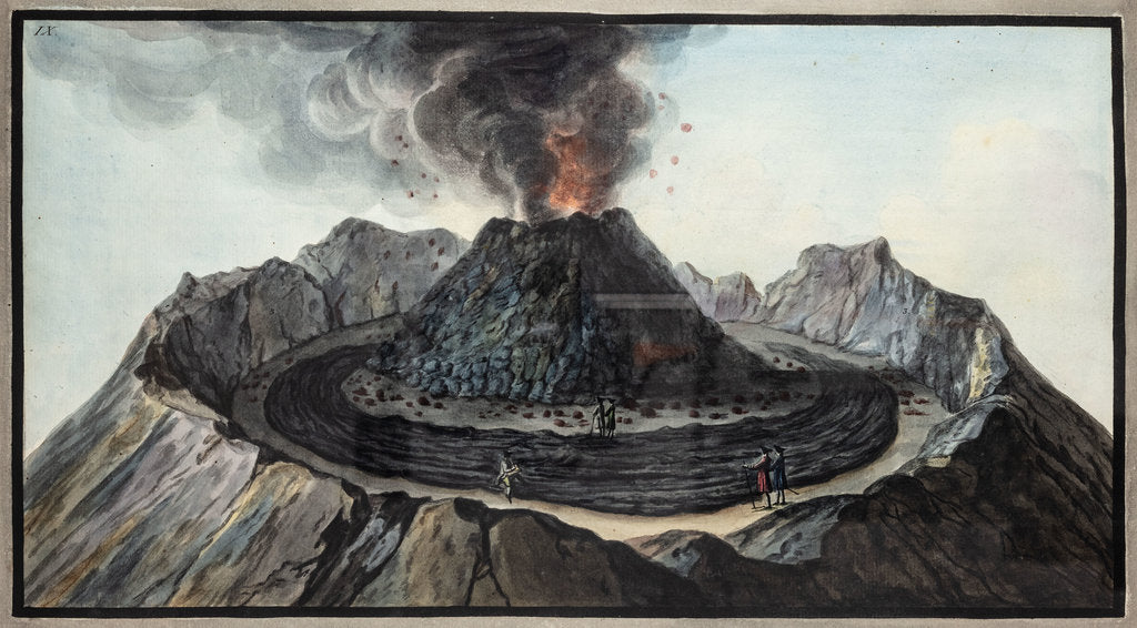 Detail of Crater of Mount Vesuvius by Pietro Fabris