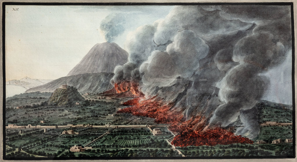 Detail of Eruption of Mount Vesuvius by Pietro Fabris