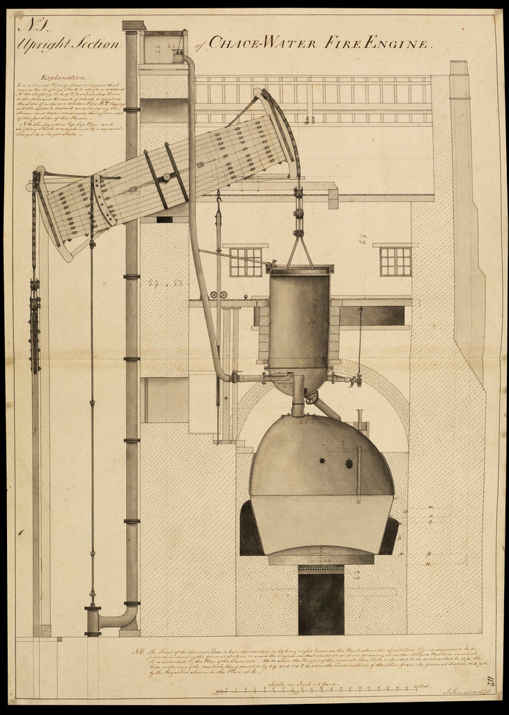 Detail of Chacewater engine, Cornwall by John Smeaton