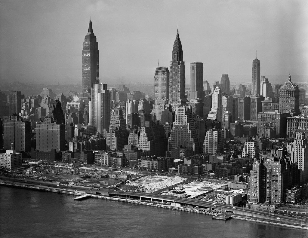Detail of Downtown New York Skyline by Corbis