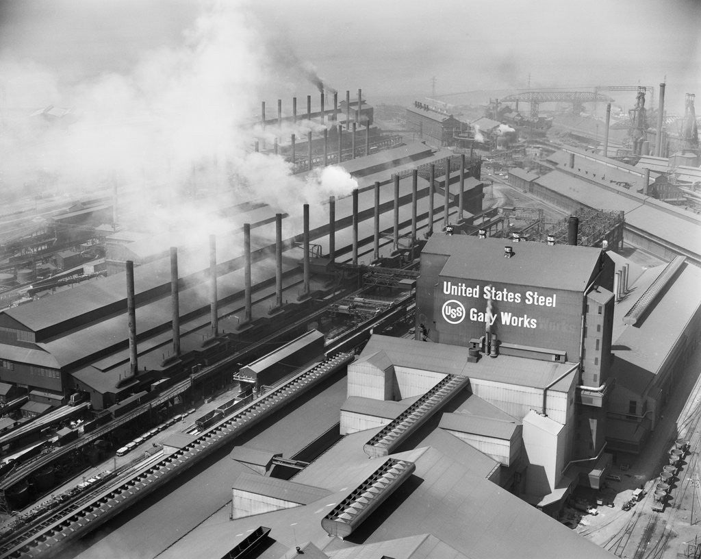 Detail of United States Steel Gary Works by Corbis