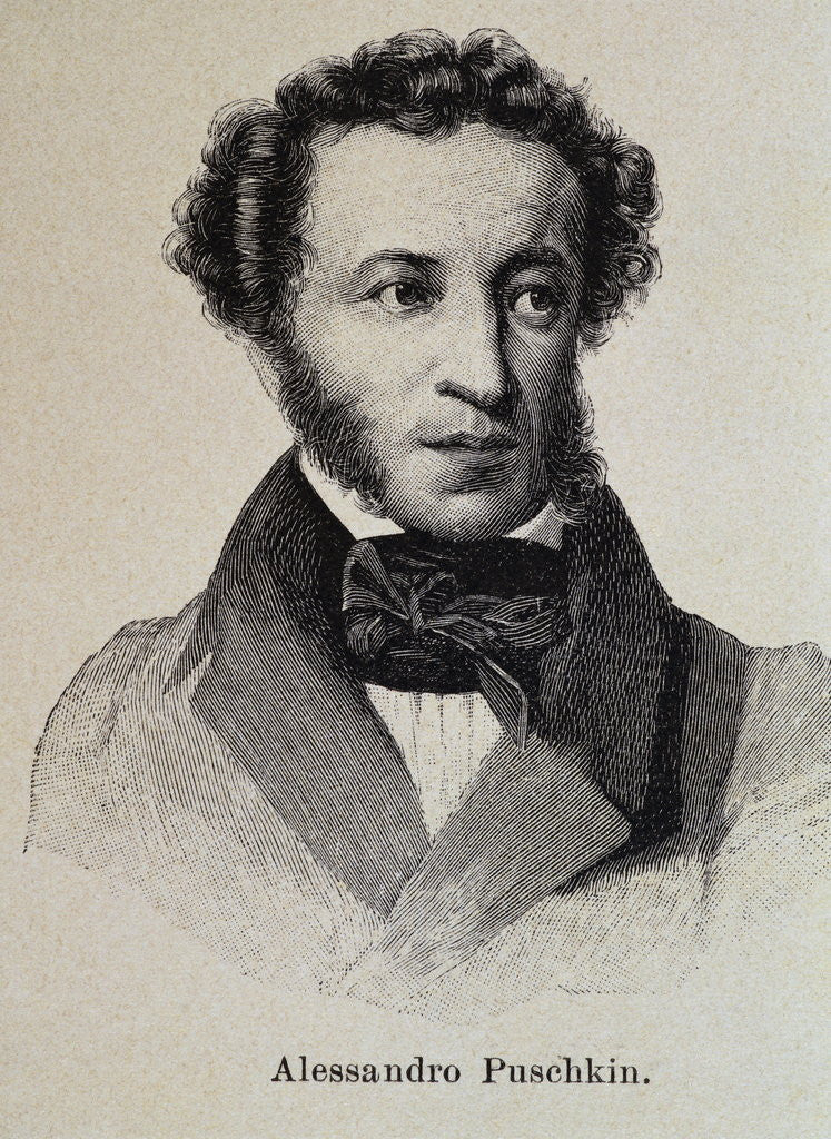 Detail of Portrait of Pushkin by Corbis