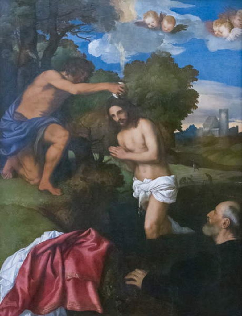 Detail of The Baptism of Christ, c.1512 by Titian