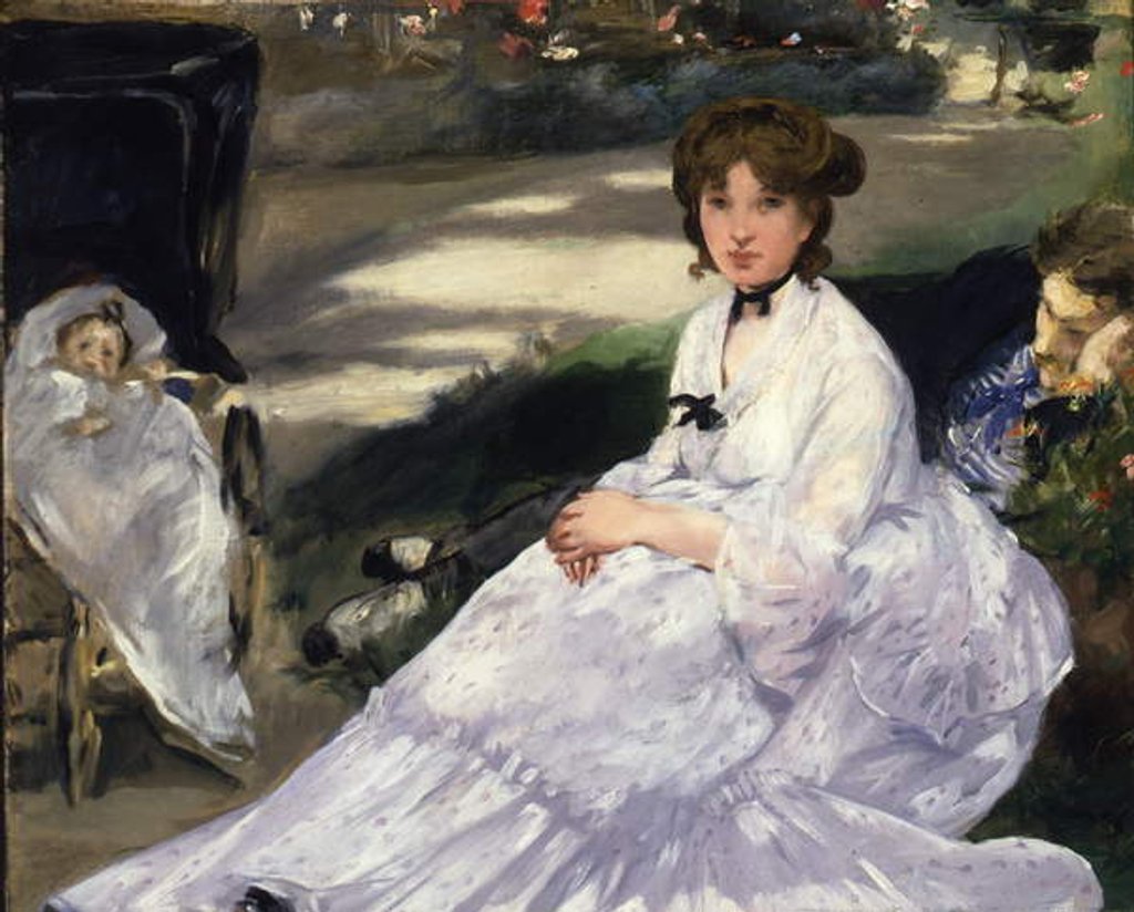 Detail of Au Jardin, 1870 by Edouard Manet