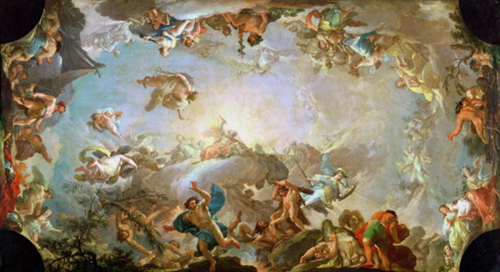 Detail of The Fall of the Giants besieging Olympus, 1764 by Francisco Bayeu y Subias