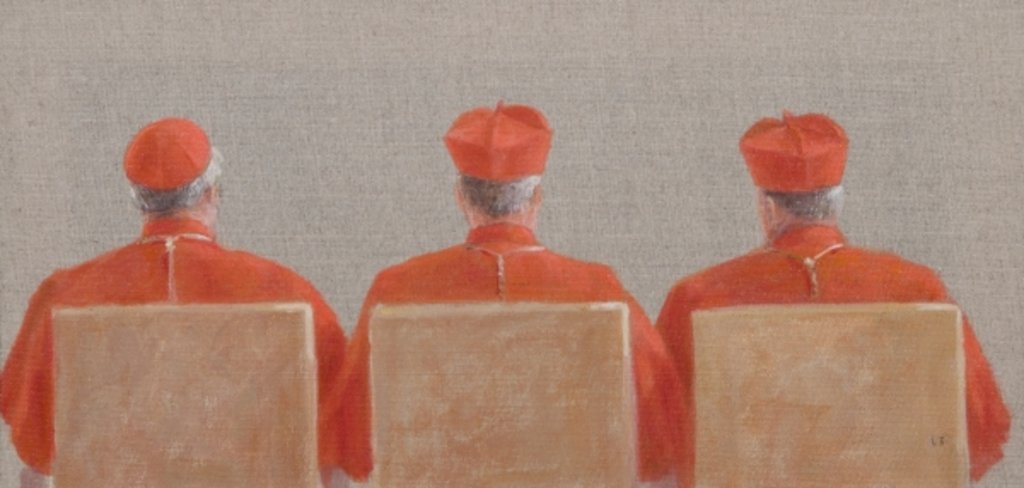 Detail of Three Cardinals, 2010 by Lincoln Seligman