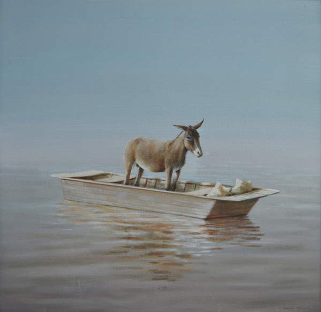 Detail of Donkey on the River, 2019 by Lincoln Seligman