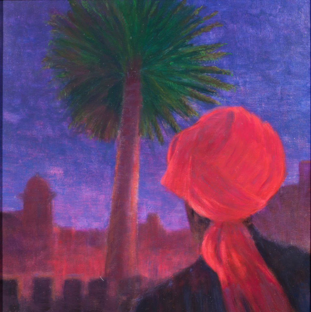 Detail of Red Turban, dusk, Jodhpur by Lincoln Seligman