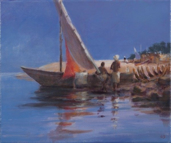 Detail of Boat Yard, Kilifi by Lincoln Seligman