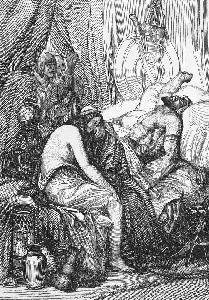 Detail of Death Bed Scene of Attila the Hun by Corbis