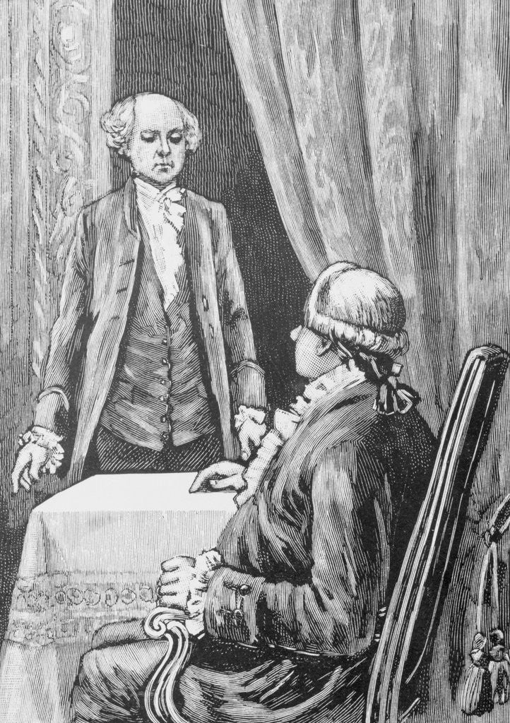 Detail of John Adams with King George III by Corbis