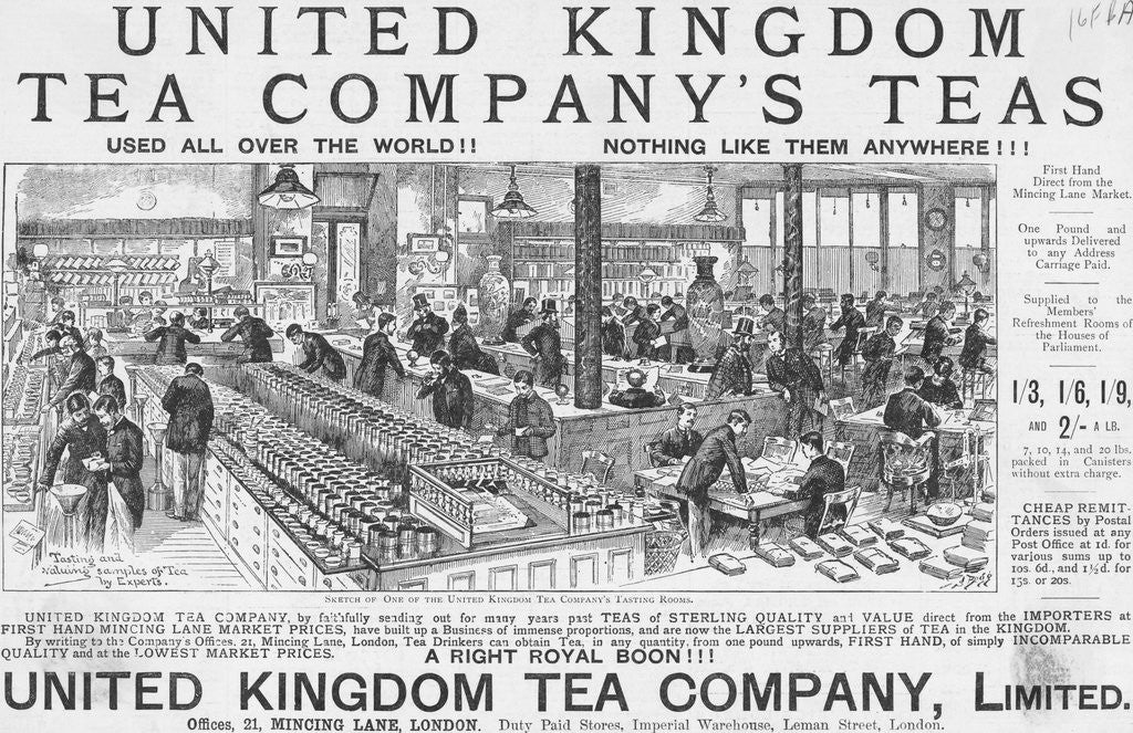 Detail of Tea Company Advertisement by Corbis