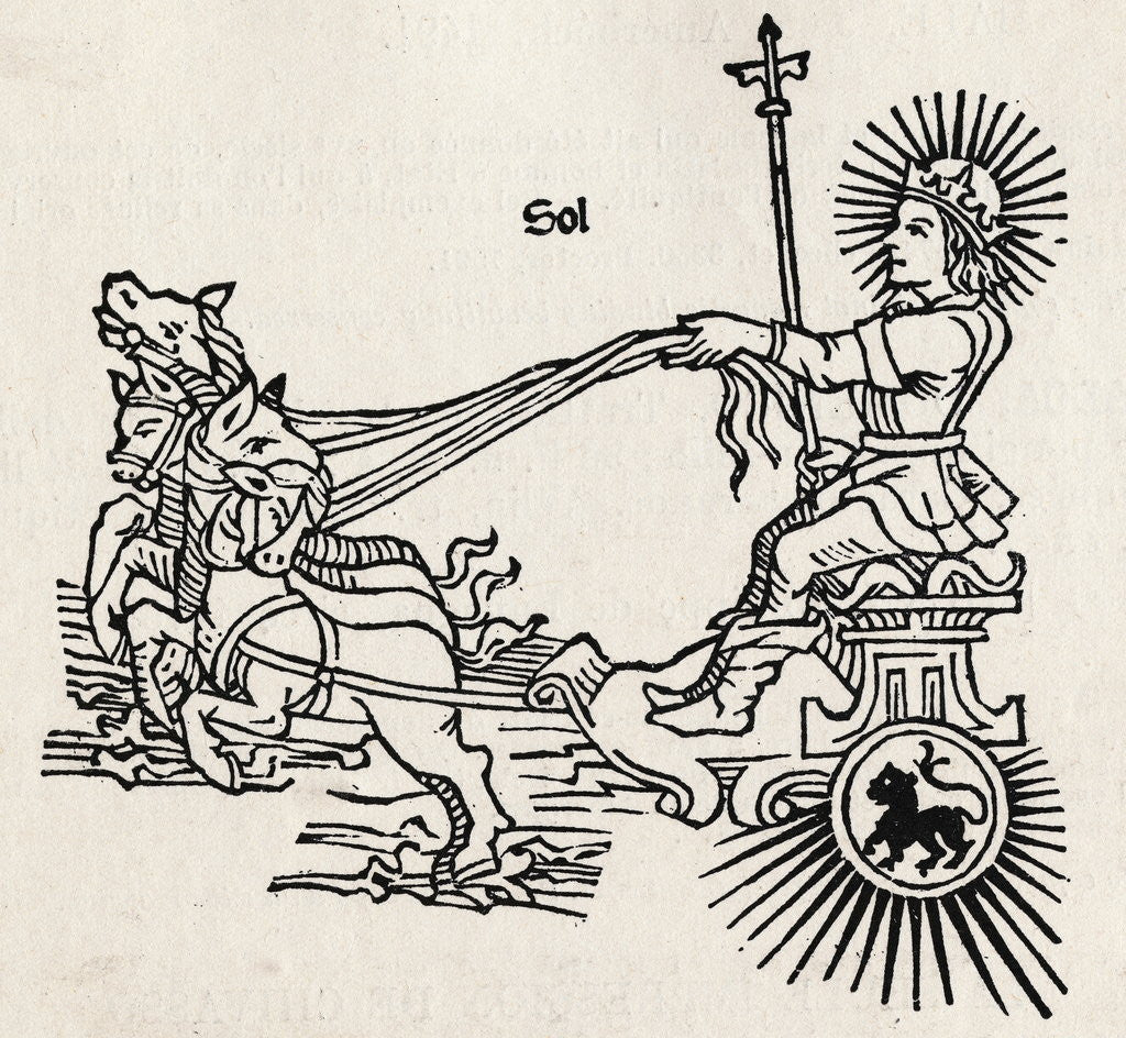 Detail of Illustration of Roman Sun God Sol by Corbis