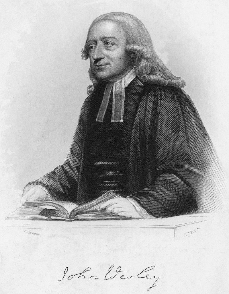 Detail of Portrait of John Wesley by Corbis