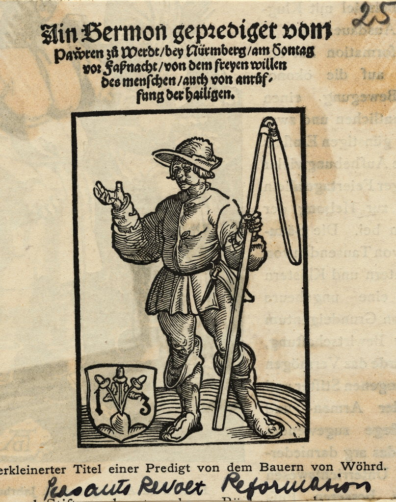 Detail of Illustration of Revolting Peasant by Corbis