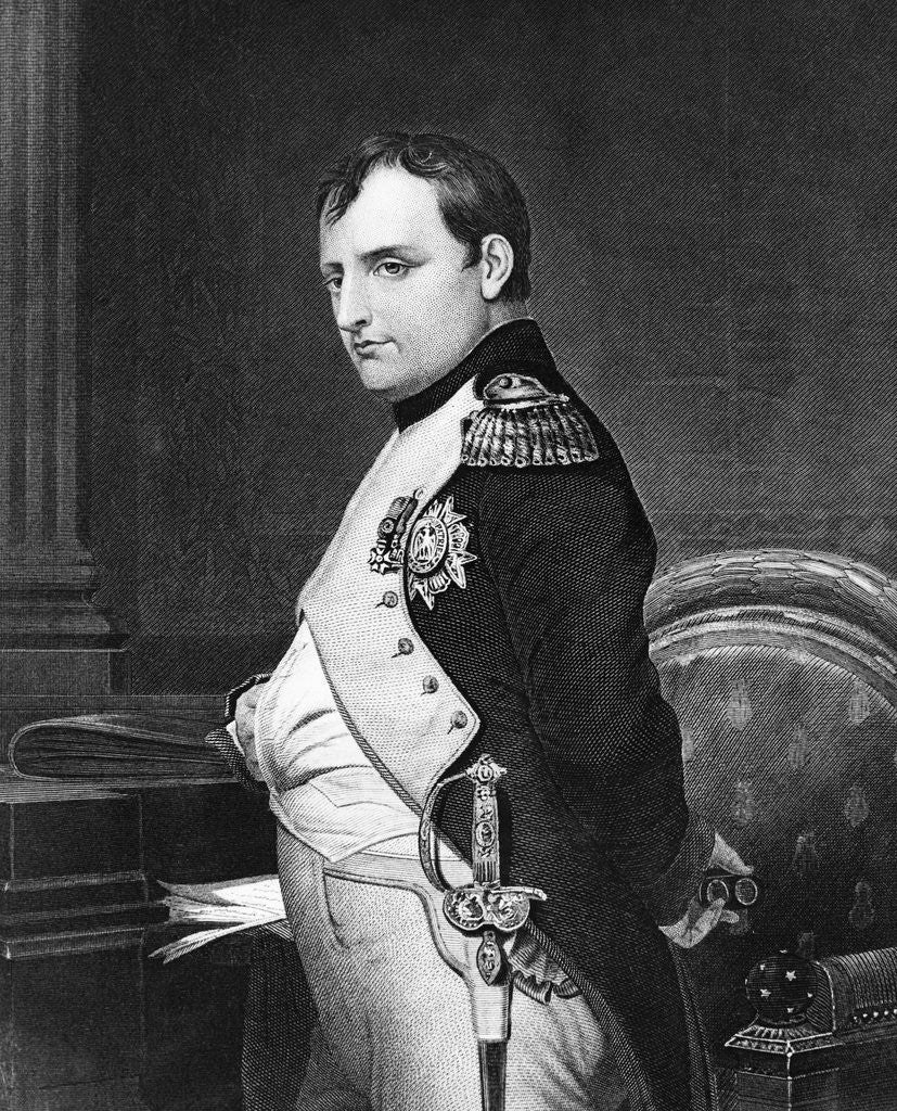 Detail of Engraving of Napoleon Bonaparte by Corbis