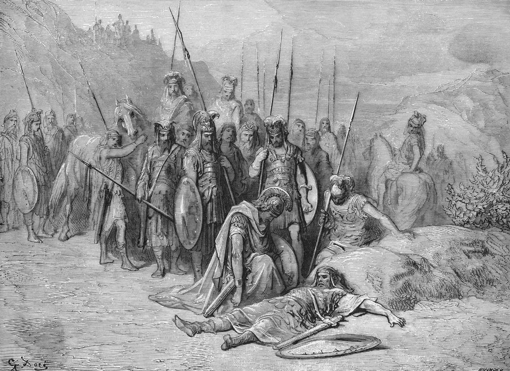 Detail of Illustration of Darius' Death by Corbis