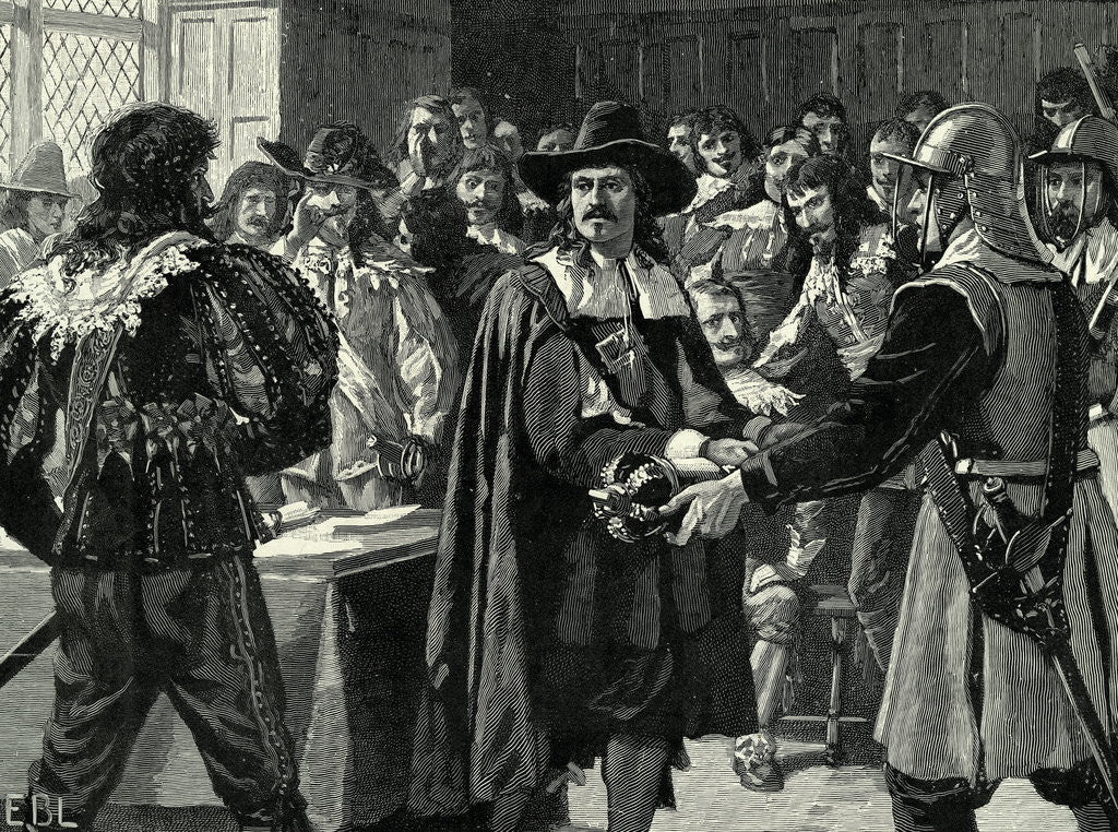 Detail of Oliver Cromwell Dissolves Parliament by Corbis