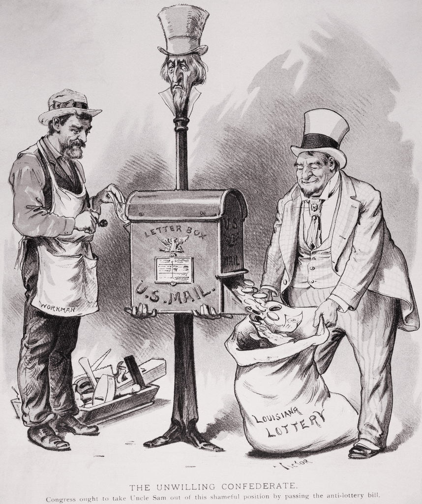 Detail of Uncle Sam Collecting Money by Corbis