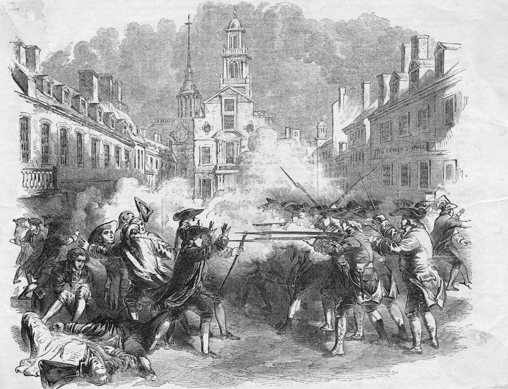 Detail of Illustration of Scene from Boston Massacre by Corbis