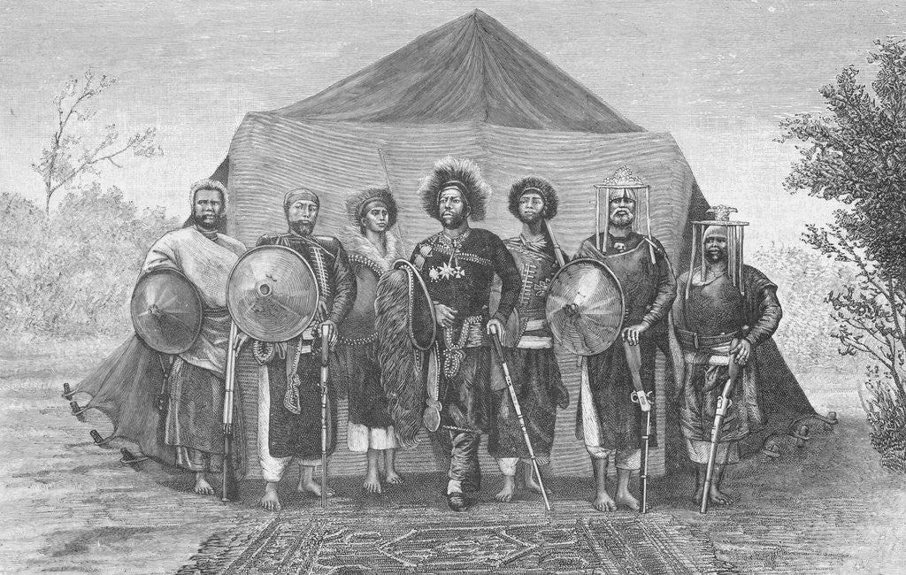 Detail of Drawing of King Menelik and His Men by Corbis