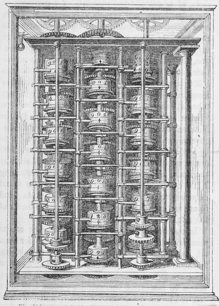 Detail of Illustration of the Difference Engine by Corbis