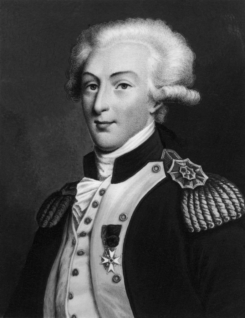 Detail of Portrait of Marquis de Lafayette by Corbis