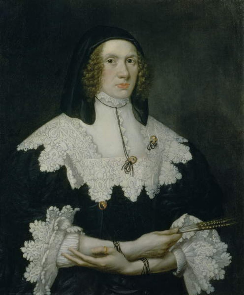 Detail of Marie Nichols, 1636 by Peter Troueil