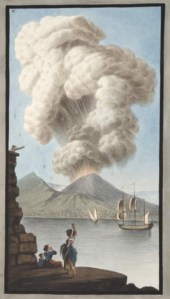 Detail of Eruption of Vesuvius, Monday 9th August 1779 by Pietro Fabris